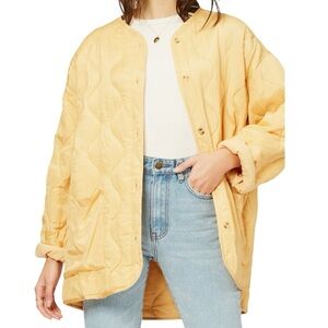 Billabong x Sincerely Jules U R Golden Quilted Jacket Yellow size Medium NWT